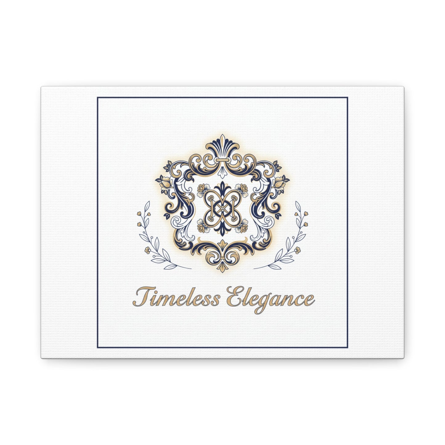 Ornate Brooch Emblem Canvas | Vintage Formalwear Accents, Baroque Print