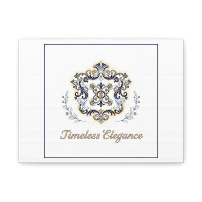 Ornate Brooch Emblem Canvas | Vintage Formalwear Accents, Baroque Print