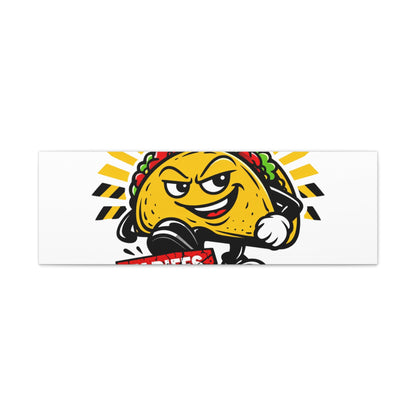 Tacos Not Tariffs Canvas | political taco pun, tariff backtrack meme