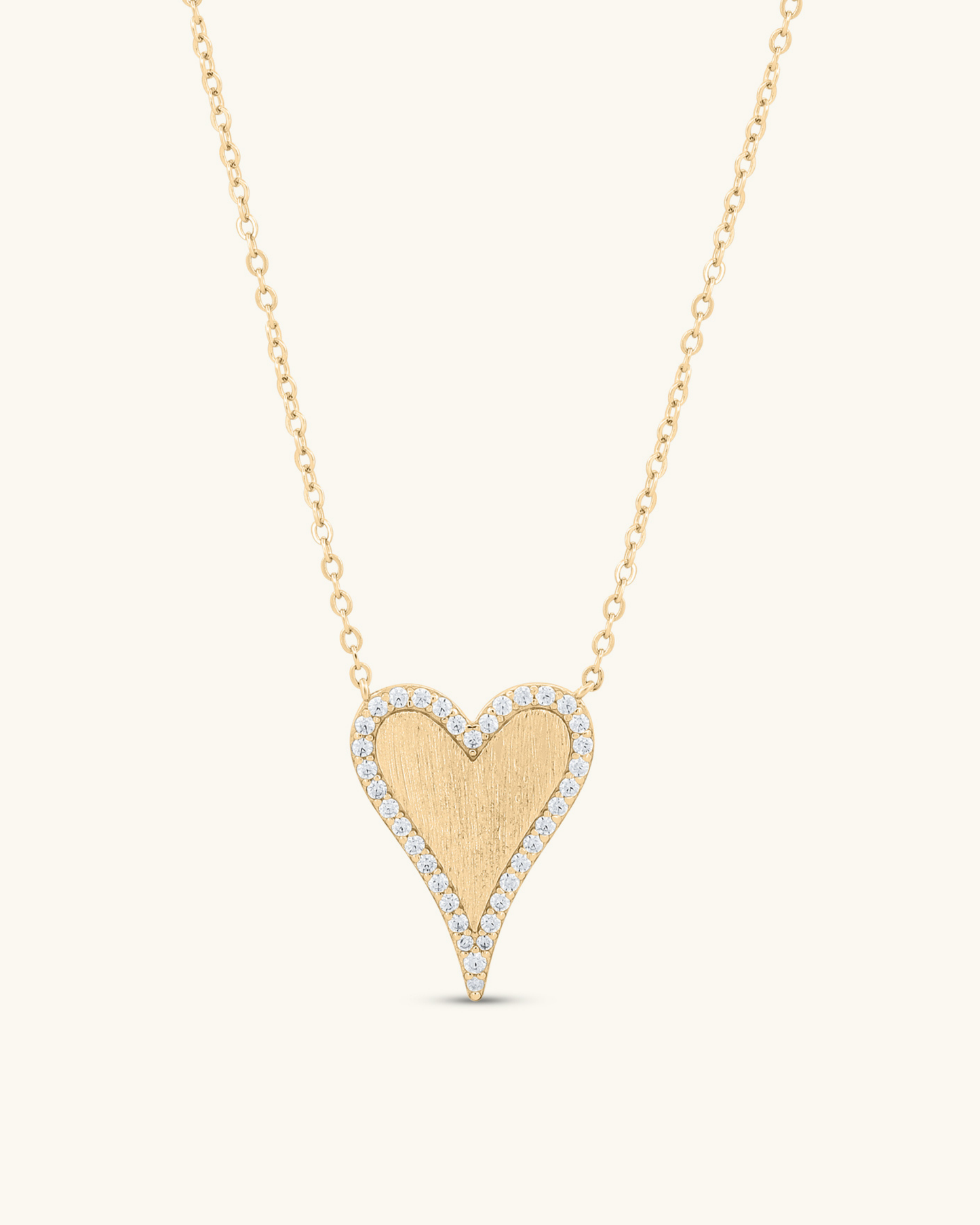 Halo Single Heart Necklace