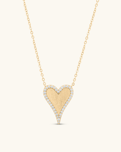 Halo Single Heart Necklace