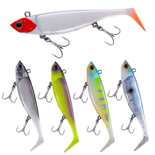 Tail Soft Bait Sea Fishing Lure Fish Type Jig Hook Tossing Fake Fish Weever Topmouth Culter