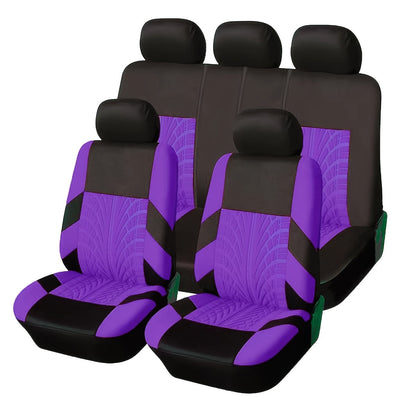 Tire Track Seat Covers Breathable Universal Set of 5