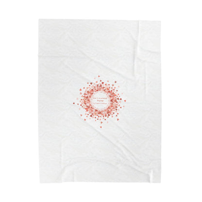 Tiny Heart Confetti Wreath Blanket | Velveteen Plush Blanket