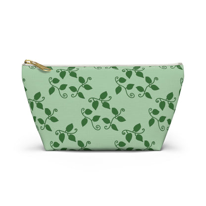 Pothos Pattern Accessory Pouch – Makeup Bag With T-Bottom