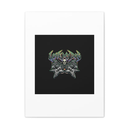 Love My Dog metal font Canvas | gothic wellness quote, edgy self-care merch