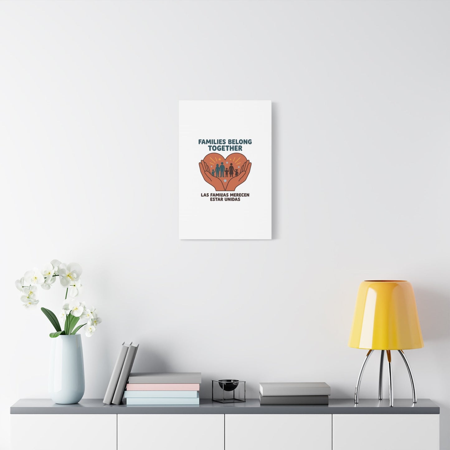 Families Belong Together Canvas | Family Unity, Bilingual Solidarity