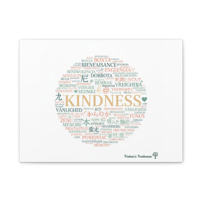 Kindness Word Cloud Canvas | Fresh Start Minimalist Wall Art