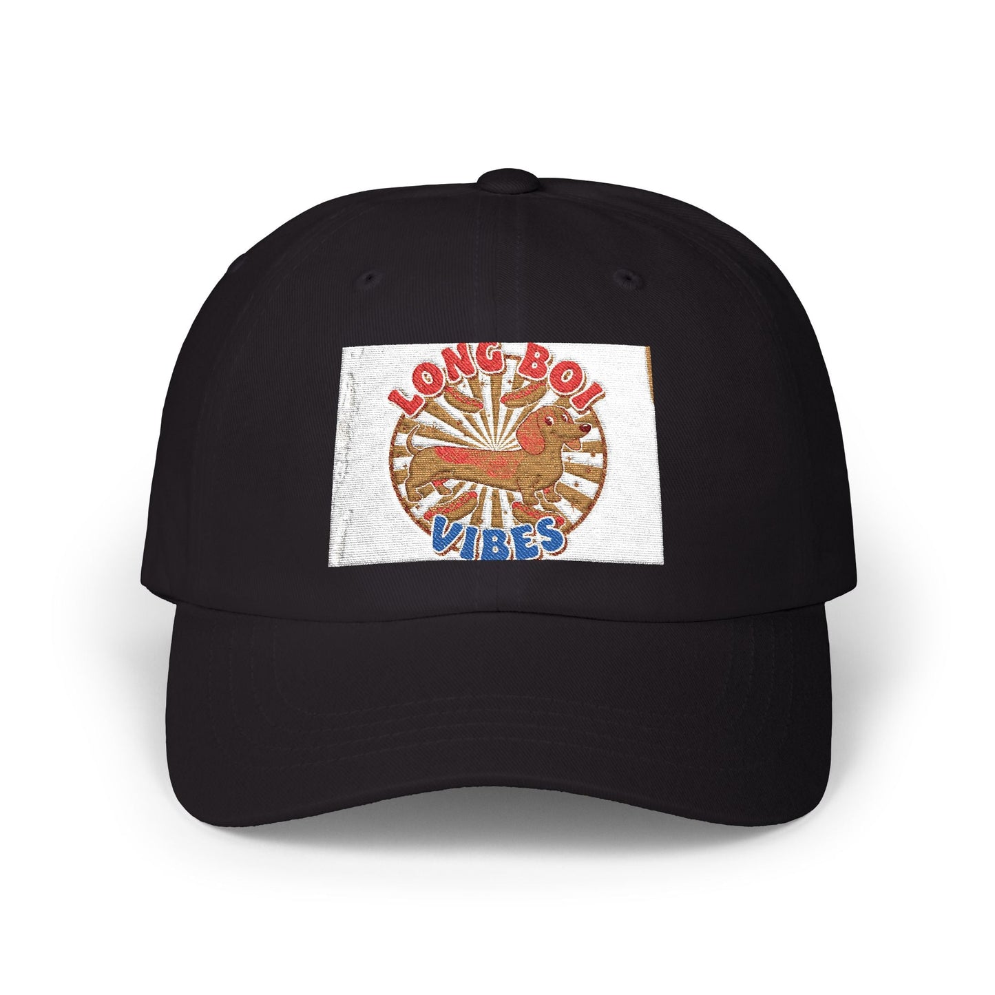 Funny Weiner Dog Meme Classic Dad Cap — Long Boy Graphic