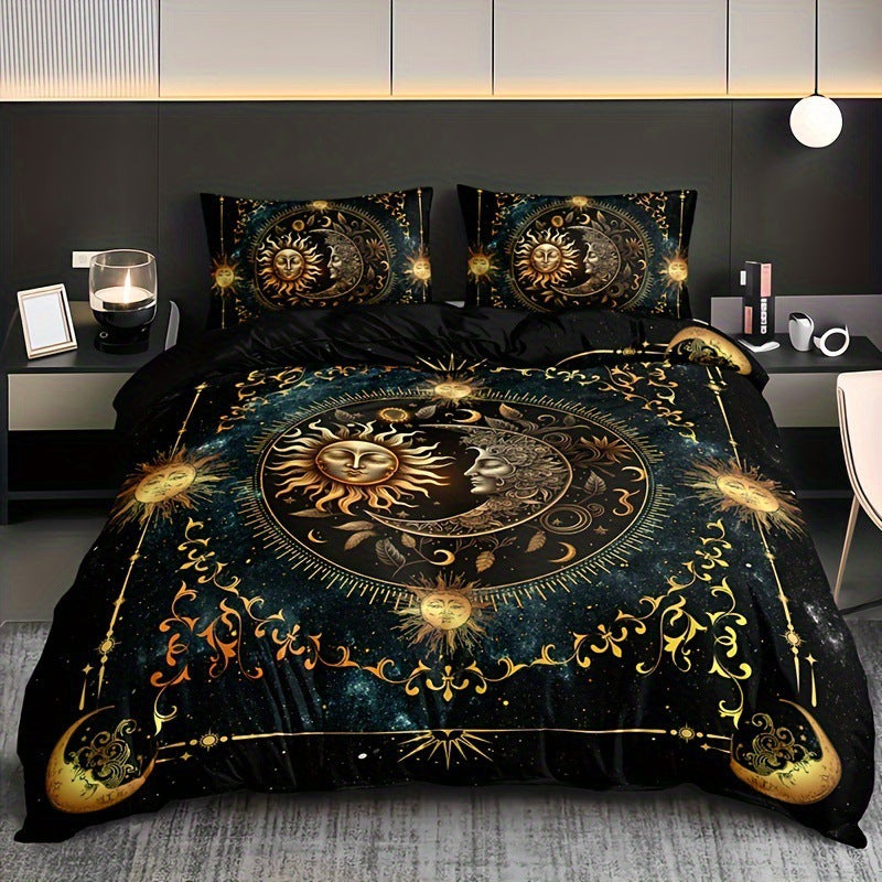 Tree Of Life Sun And Moon 3D Digital-Print Bedding