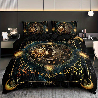 Tree Of Life Sun And Moon 3D Digital-Print Bedding
