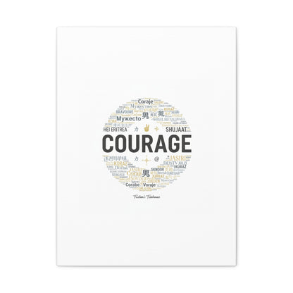 Courage Word Cloud Canvas | Fresh-Start Minimalism art print