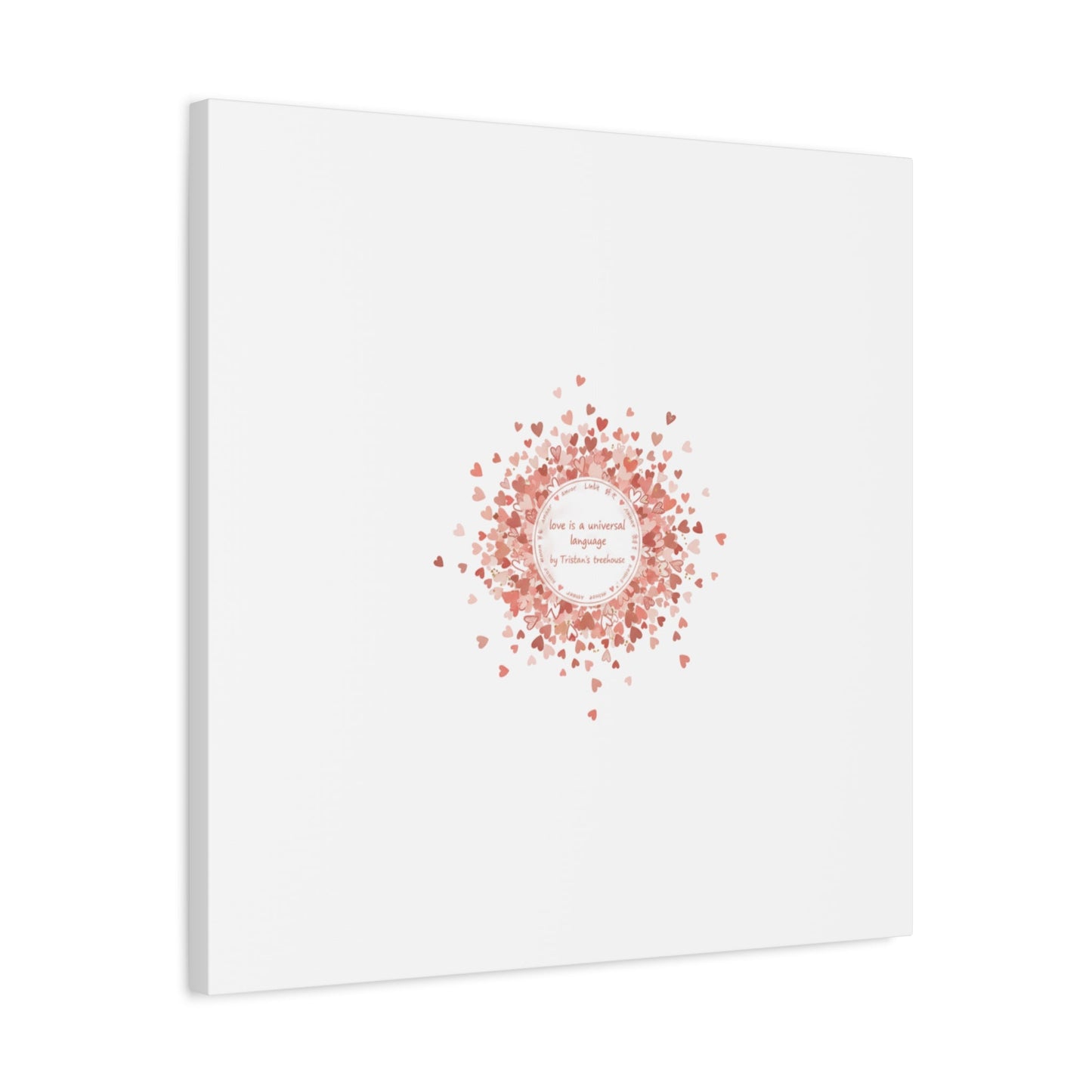 Tiny Heart Confetti Canvas | Matte Stretched Wall Art