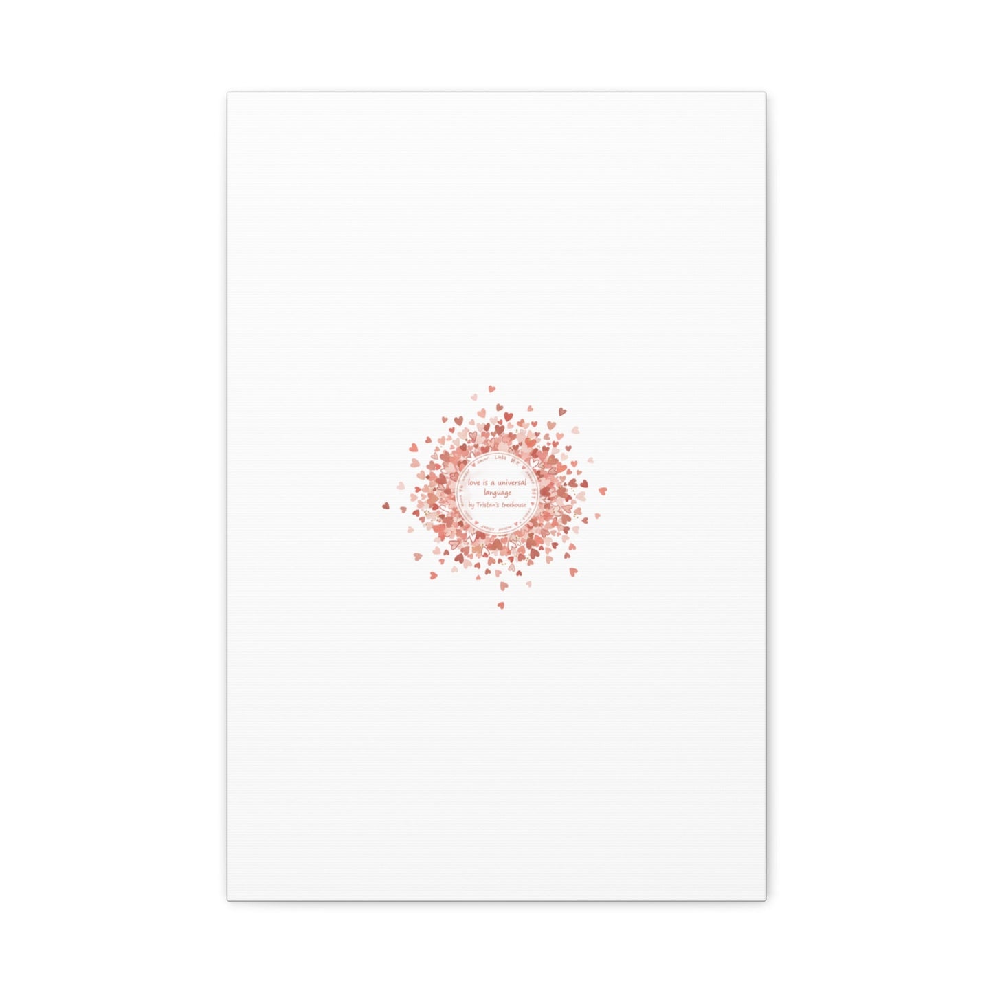 Tiny Heart Confetti Canvas | Matte Stretched Wall Art