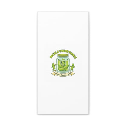 Pickle Everything! Matte Canvas | Brine Design, Pickle Lover Art