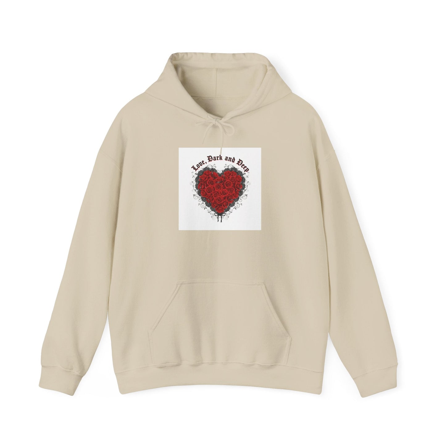 Gothic Romance Rose Heart Hoodie | Nu Romantic 80s Nostalgia