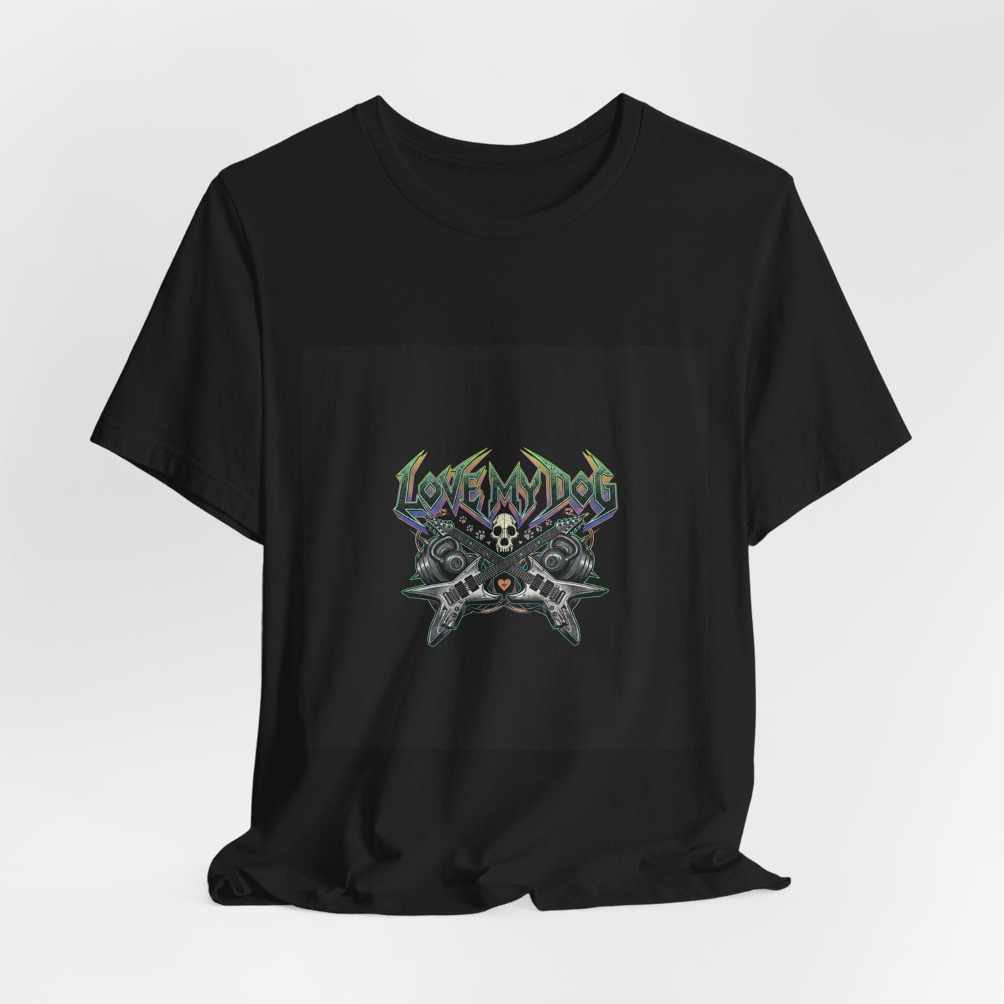 Love My Dog T-Shirt | Rock & Roll Dog Mom Dad Graphic Tee