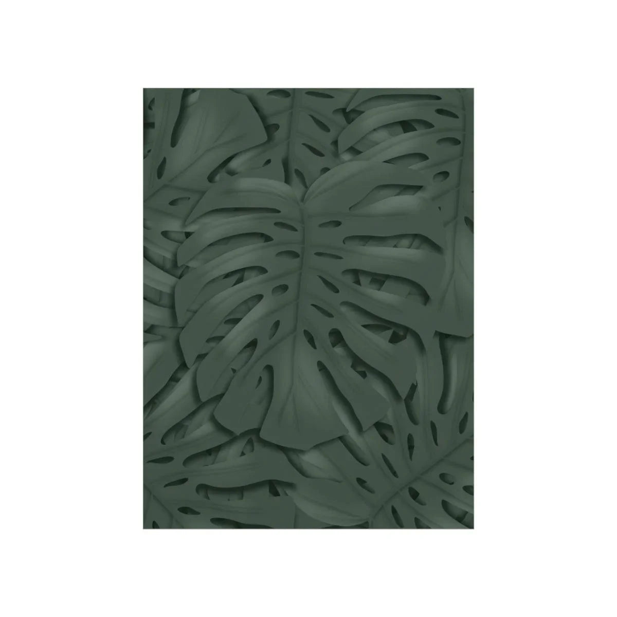 Deep Green Monstera Botanical Print – Unframed Wall Art