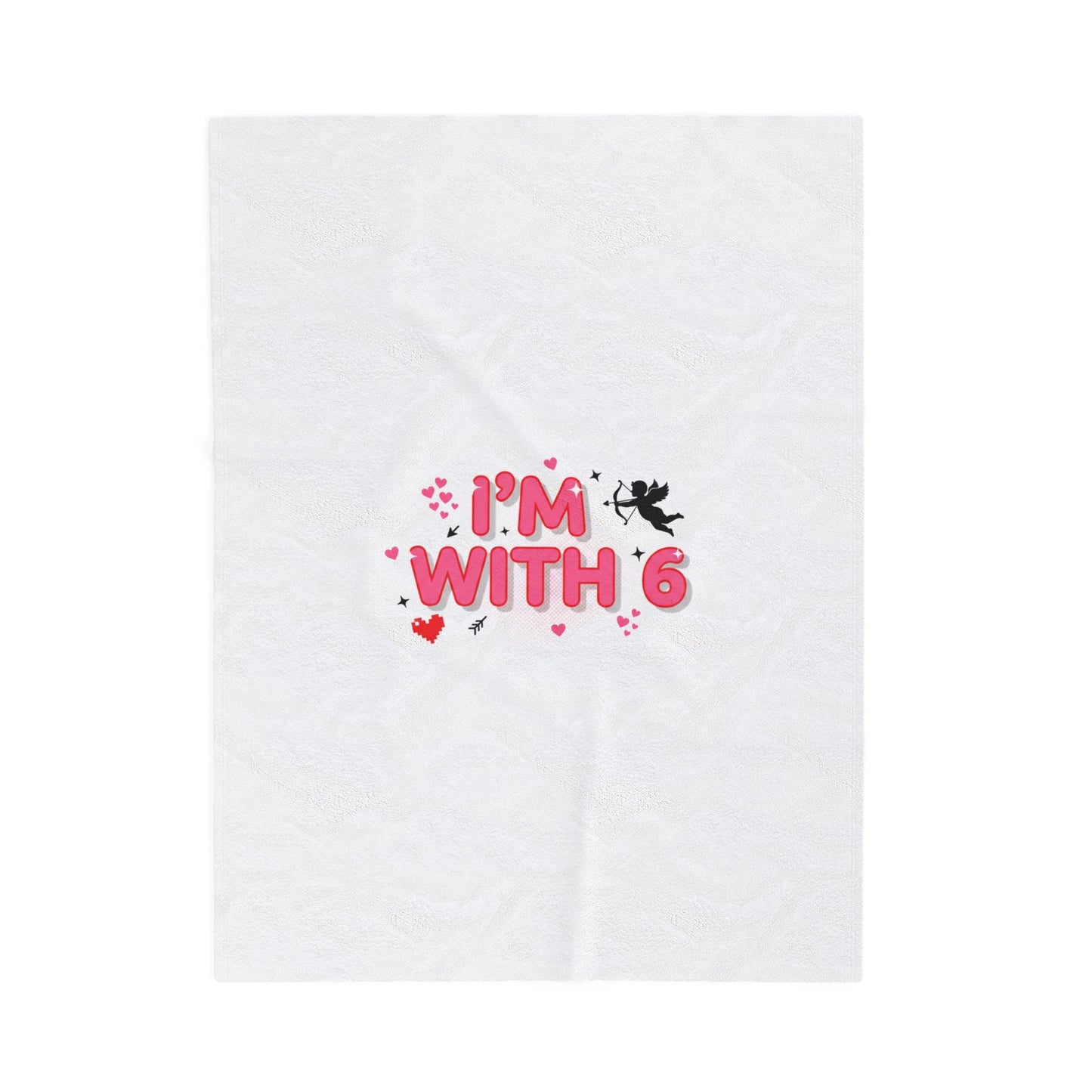 Valentine's 'I with 6 for 7' Meme Velveteen Plush Blanket