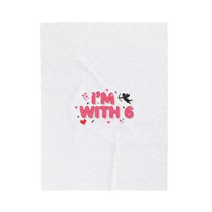 Valentine's 'I with 6 for 7' Meme Velveteen Plush Blanket