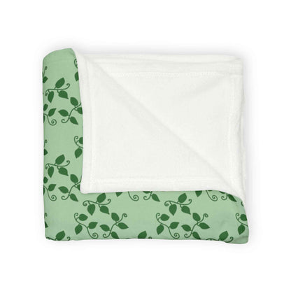 Pothos Pattern Cozy Fleece Throw Blanket
