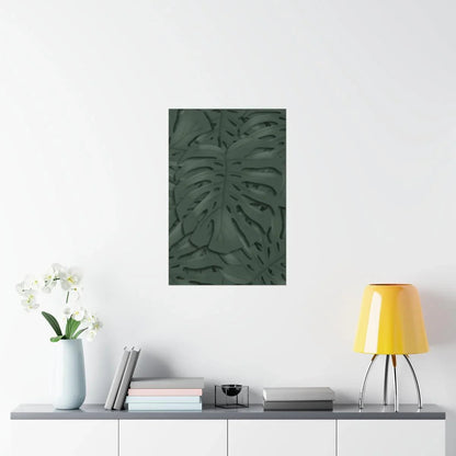 Deep Green Monstera Botanical Print – Unframed Wall Art