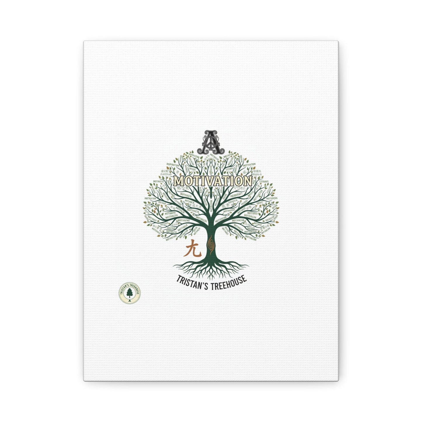 Handwritten Doodle Tree Canvas | Matte Stretched Wall Art