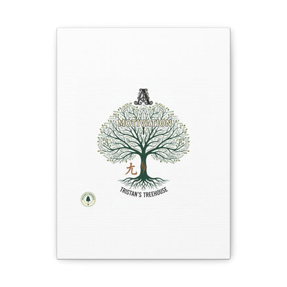 Handwritten Doodle Tree Canvas | Matte Stretched Wall Art
