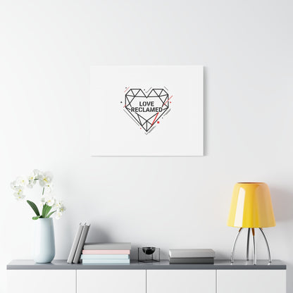 Love Reclaimed Canvas | modern heart design, minimalist love icon