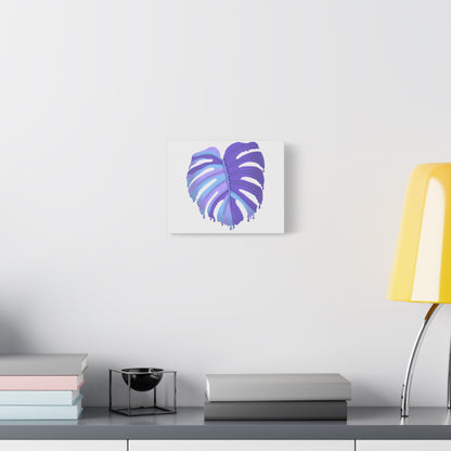 Purple Monstera Canvas Print – Botanical Wall Art