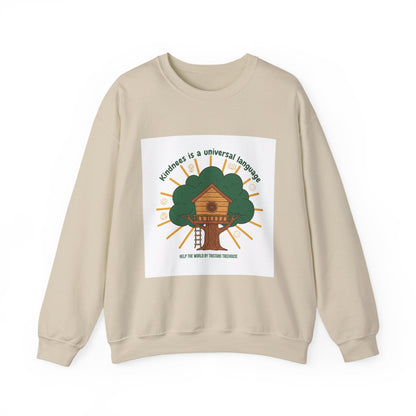 Kindness Treehouse Sweatshirt | eco humor, sustainable living
