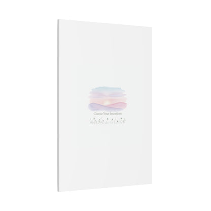 Choose Your Intentions Canvas, soft wellness poster, pastel gradient mindfulness art