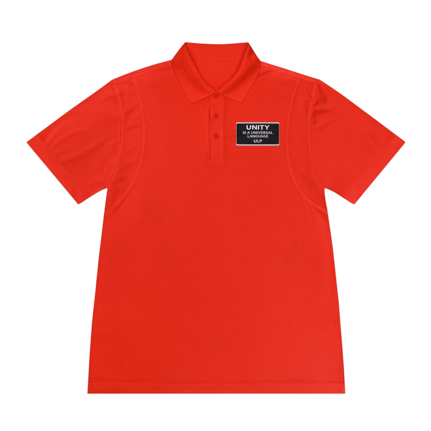 Unity & Strength Men’s Sport Polo — Small “UNITY” Patch Chest Logo