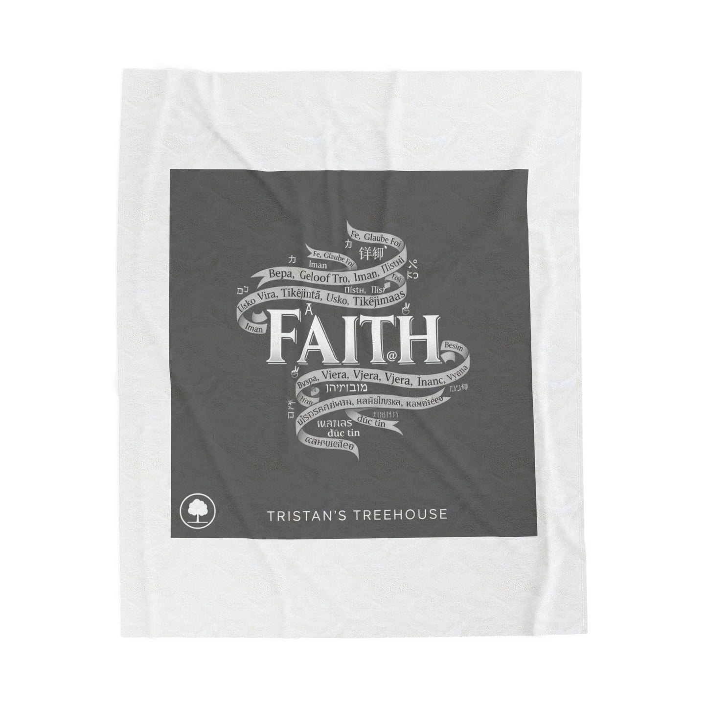 handwritten faith doodle blanket | velveteen plush blanket