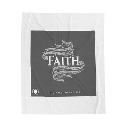 handwritten faith doodle blanket | velveteen plush blanket