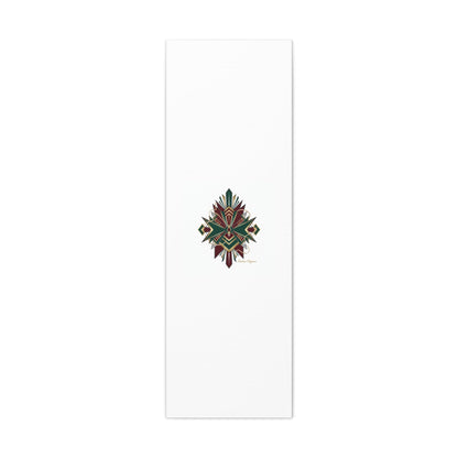 Art Deco geometric brass print Canvas | Neo-Deco chrome & gold fan motif