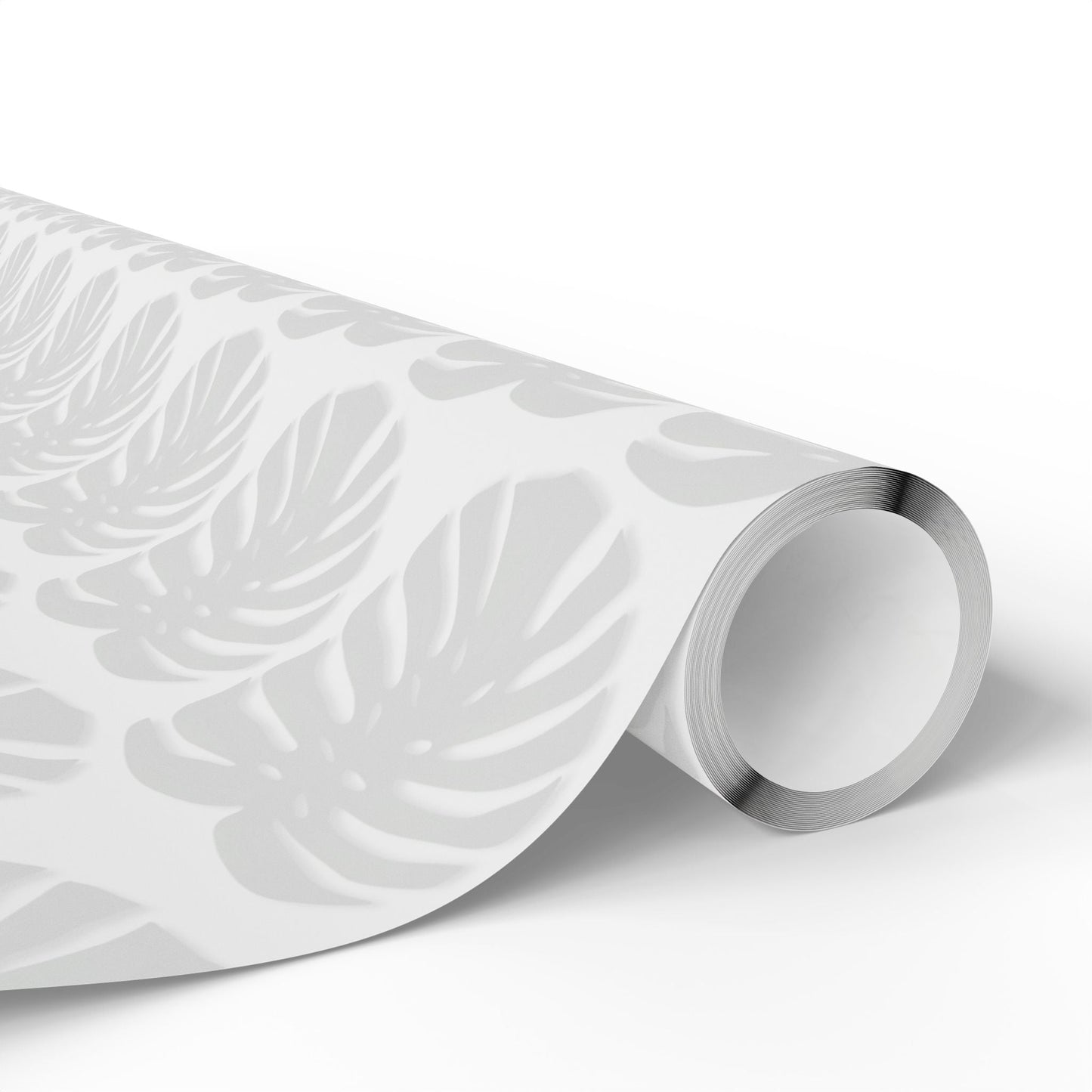 Monstera Leaf Gray Wrapping Paper – Botanical Gift Wrap Roll