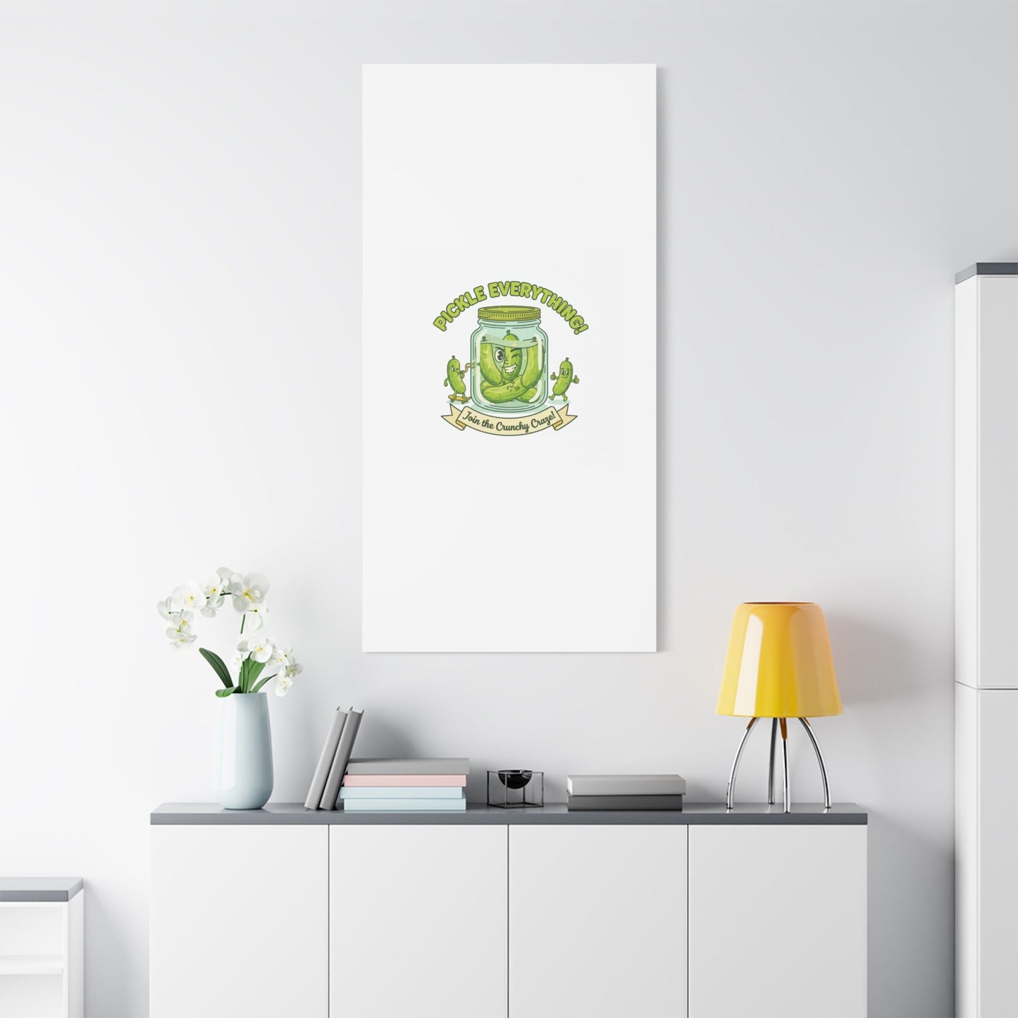 Pickle Everything! Matte Canvas | Brine Design, Pickle Lover Art