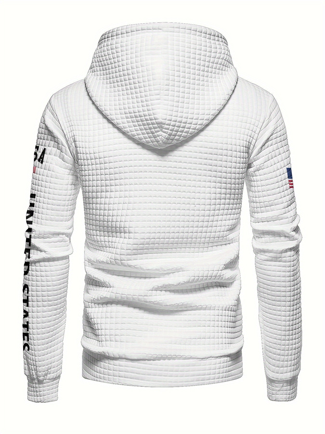 Autumn Winter Full Print Hoodie Patriotic American Flag Design