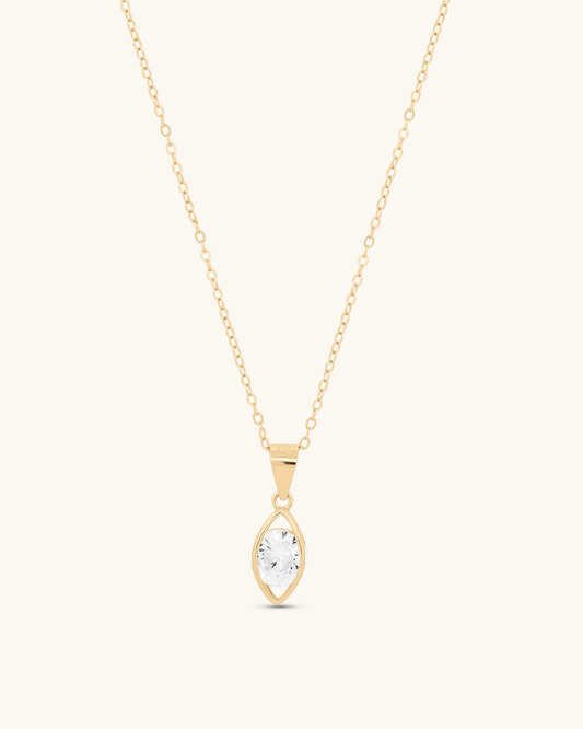 Solitaire Cut Necklace