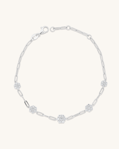 Paperclip Flower Bracelet