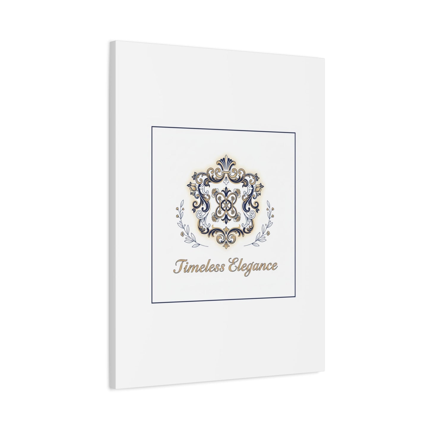 Ornate Brooch Emblem Canvas | Vintage Formalwear Accents, Baroque Print