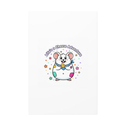 Life's a Cheese Adventure Canvas | Rodent-Core rat art print