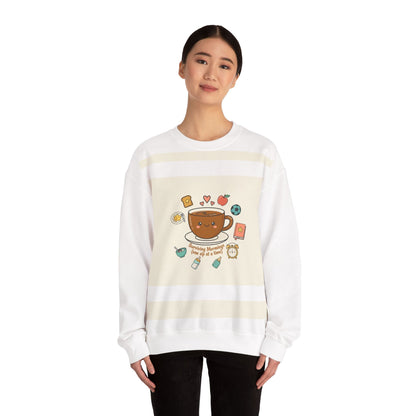 Morning Chaos Coffee Mom Sweatshirt | parenting morning humor, tired parent shirt