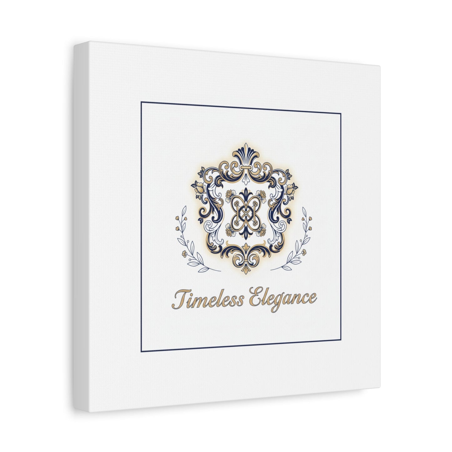 Ornate Brooch Emblem Canvas | Vintage Formalwear Accents, Baroque Print