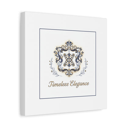 Ornate Brooch Emblem Canvas | Vintage Formalwear Accents, Baroque Print