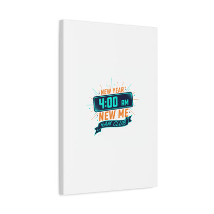 4AM Club New Year Graphic Canvas | Holiday Party Novelty, Festive New Year Decor
