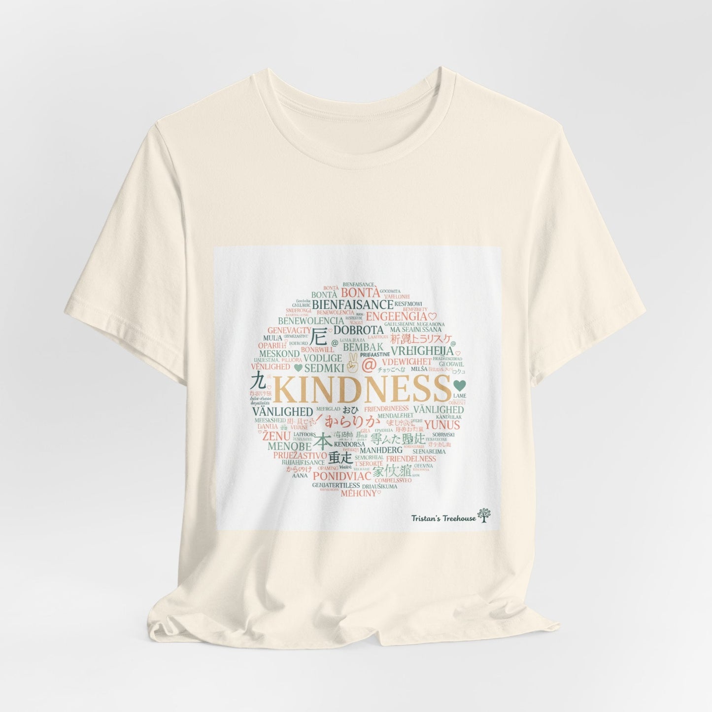 Kindness Word Cloud Tee | Fresh Start Minimalism, reset mode apparel