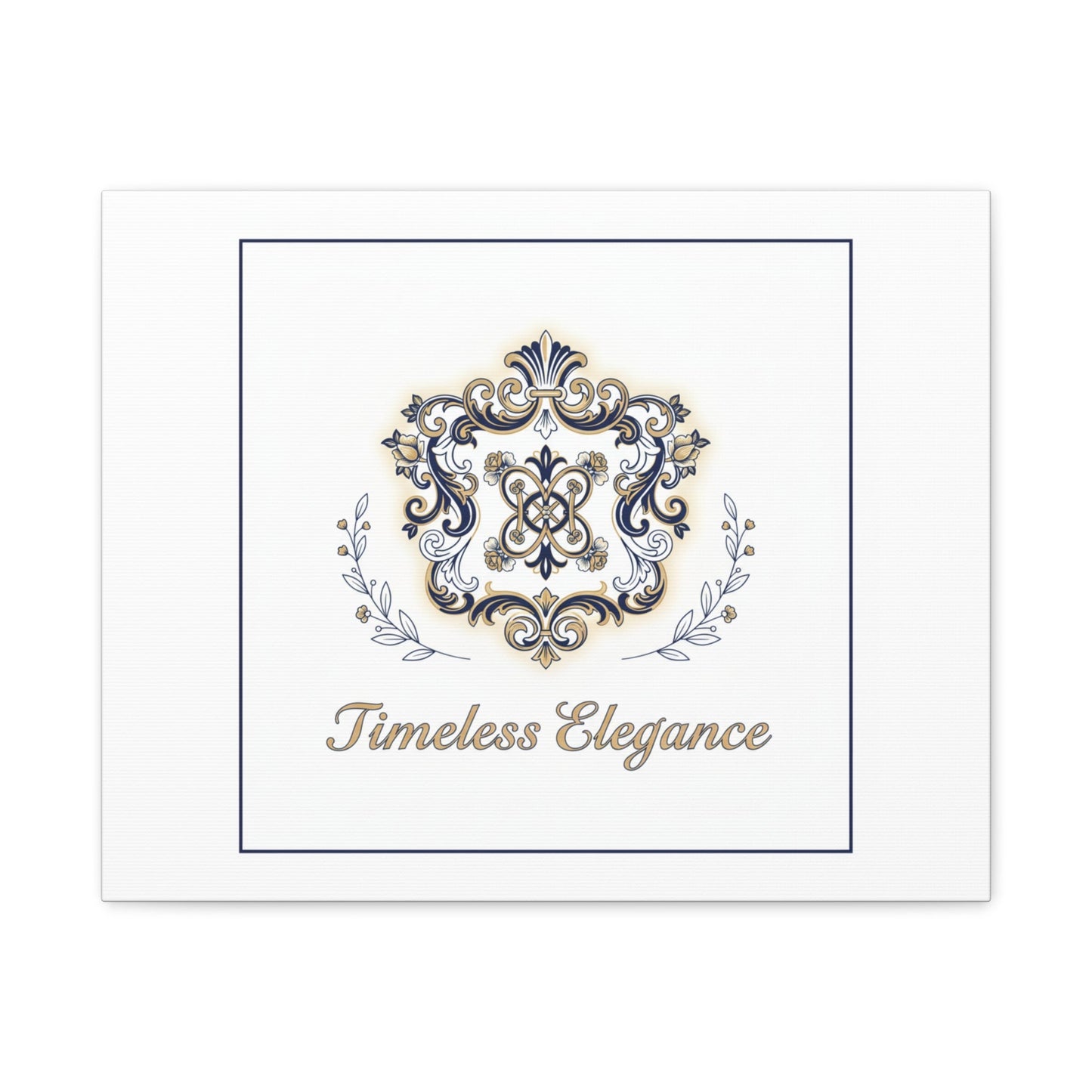 Ornate Brooch Emblem Canvas | Vintage Formalwear Accents, Baroque Print