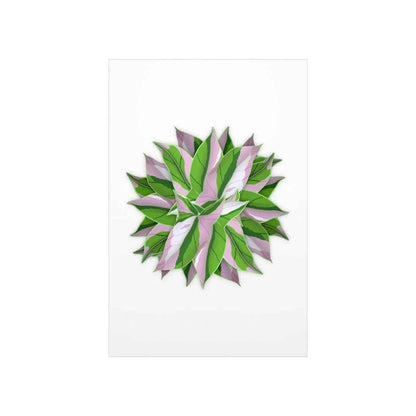 Syngonium Tricolor Pattern Botanical Print – Unframed Wall Art
